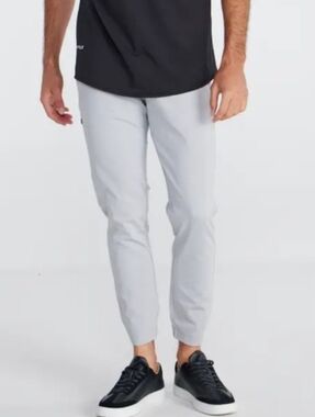 Bylt Everyday Jogger Pants Slim Fit Casual Light Gray 33x28 Travel Stretch